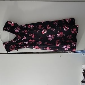 Floral black dress